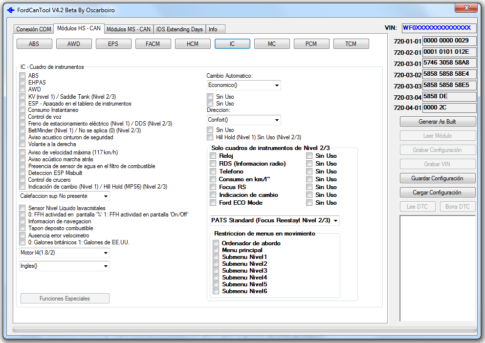 FordCanTool V4.2 Beta Disponible para descarga